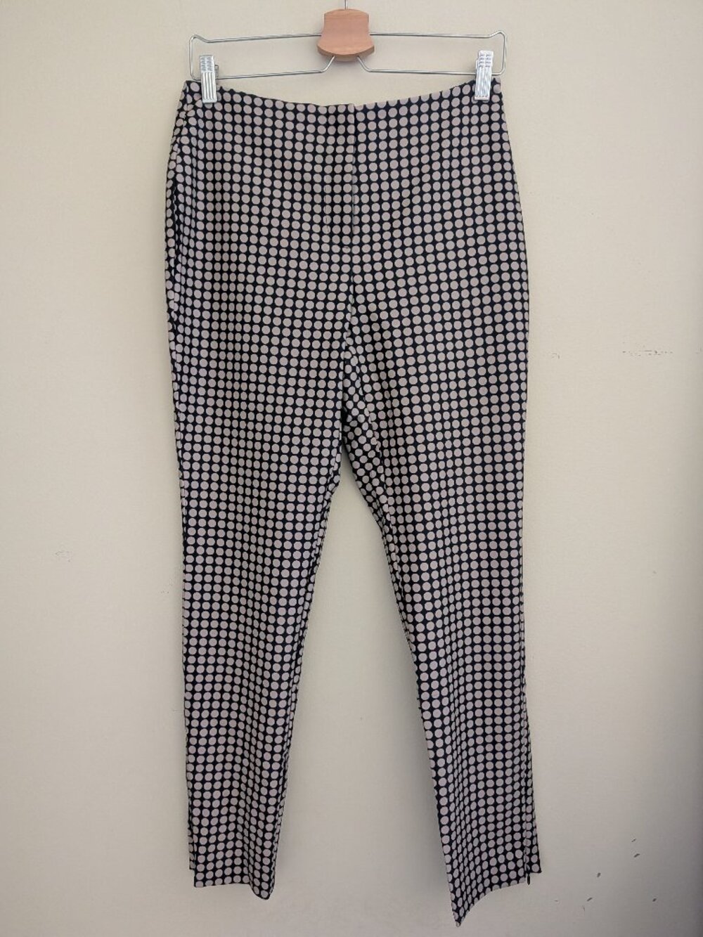 NWT Chico's Black Label Dotted Slim Ankle Pants Polka Dot Trouser Size 0